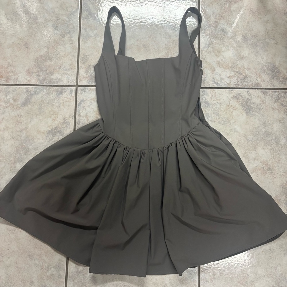 Zara corset Grey Mini Dress